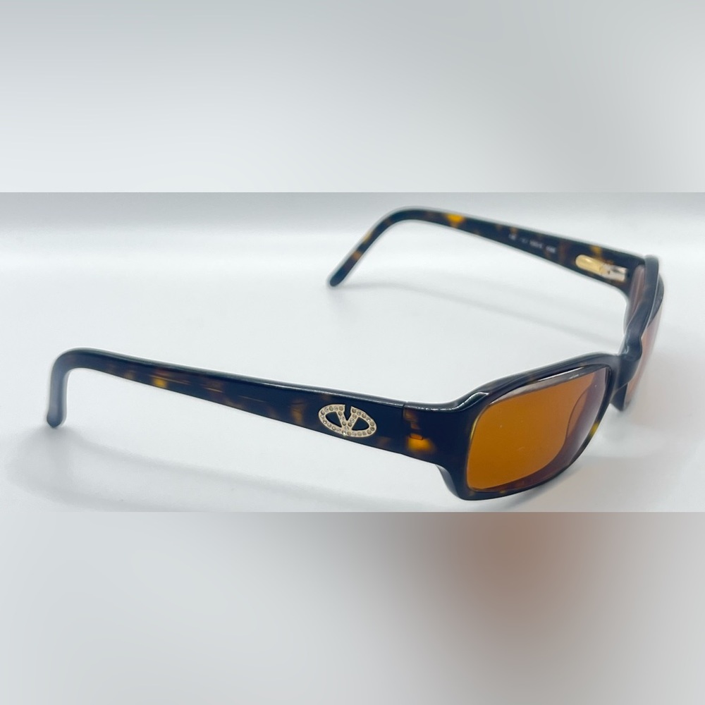 Valentino 3002 Tortoise Rectangular Sunglasses Fr… - image 1